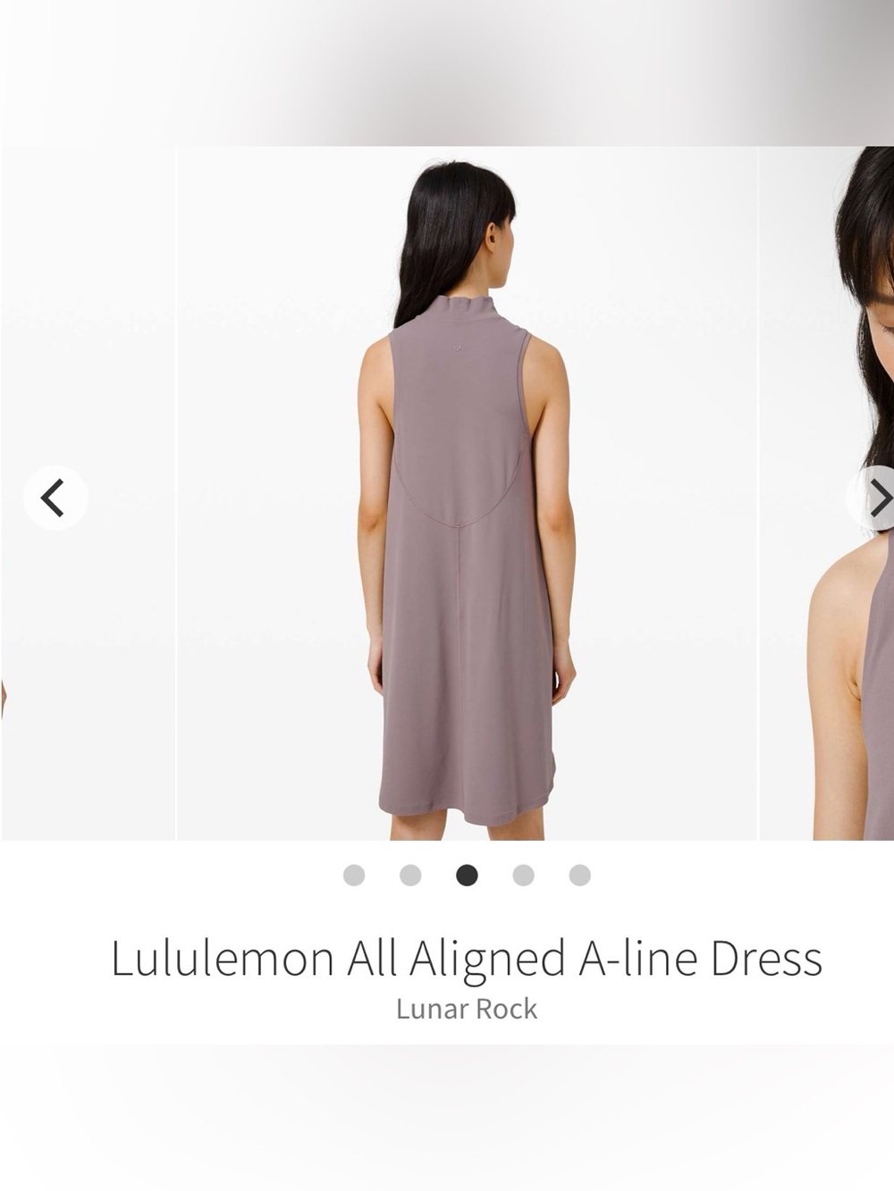 Lululemon All aligned a lined dress lunar rock size 8